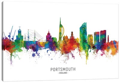 Portsmouth England Skyline Canvas Art Print