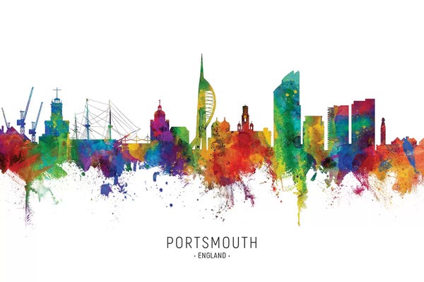 Portsmouth: Portsmouth England Skyline by Michael Tompsett