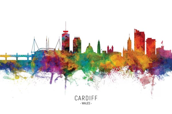 Wales: Cardiff Wales Skyline by Michael Tompsett