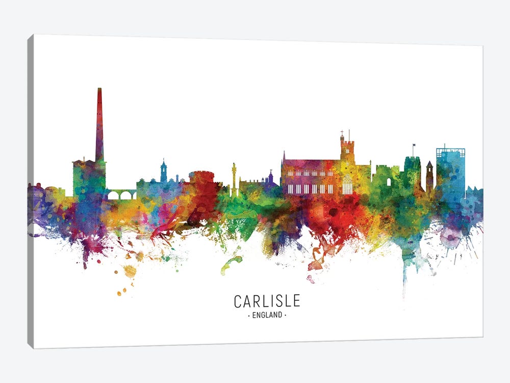 Carlisle England Skyline by Michael Tompsett 1-piece Canvas Art