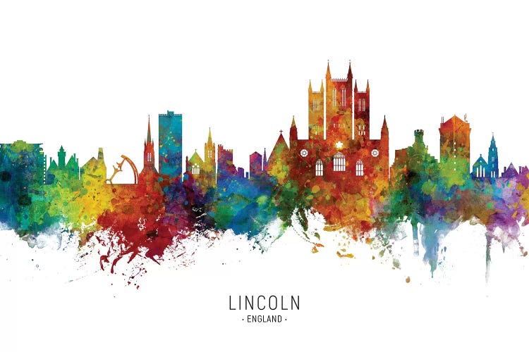 Lincoln England Skyline by Michael Tompsett wall art