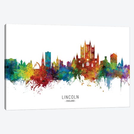 Lincoln England Skyline Canvas Print #MTO2107} by Michael Tompsett Canvas Wall Art