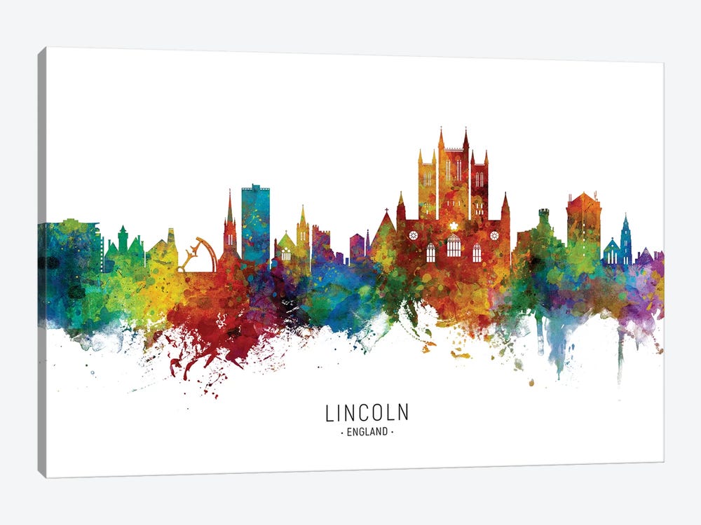 Lincoln England Skyline by Michael Tompsett 1-piece Canvas Print