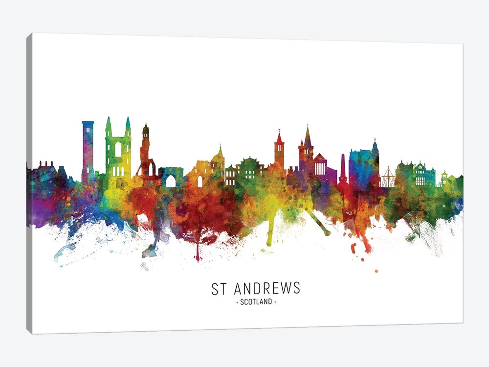St Andrews Scotland Skyline by Michael Tompsett 1-piece Canvas Artwork