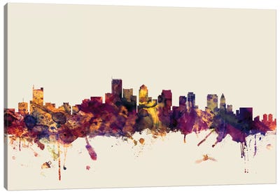 Boston, Massachusetts, USA I On Beige Canvas Art Print - Boston Skylines