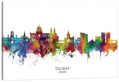 Galway Ireland Skyline Canvas Art Print - Ireland Art
