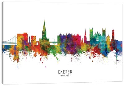 Exeter England Skyline Canvas Art Print