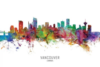 Vancouver Canada Skyline by Michael Tompsett canvas print