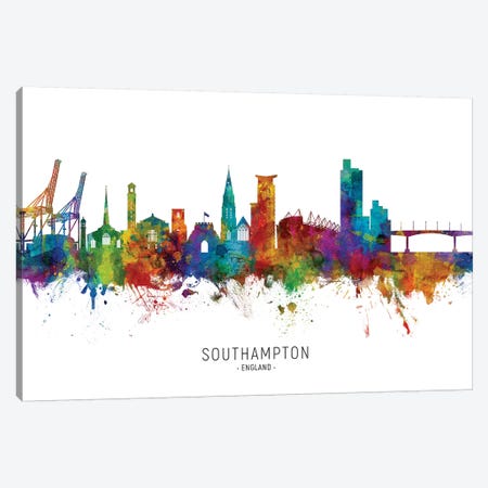 Southampton England Skyline Canvas Print #MTO2114} by Michael Tompsett Canvas Print