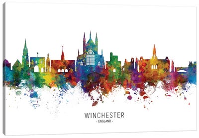 Winchester England Skyline Canvas Art Print