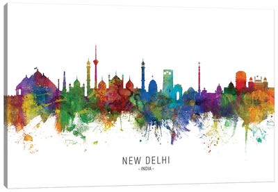 New Delhi India Skyline Canvas Art Print - India Art
