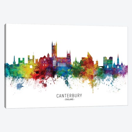 Canterbury England Skyline Canvas Print #MTO2120} by Michael Tompsett Canvas Print