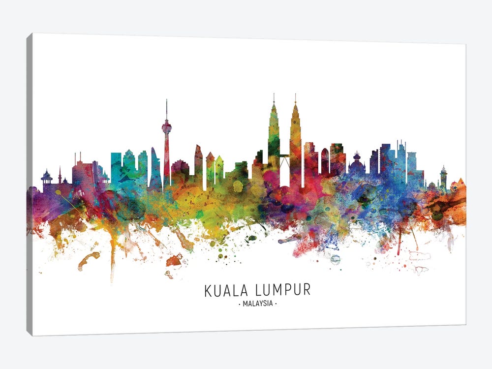 Kuala Lumpur Malaysia Skyline by Michael Tompsett 1-piece Art Print