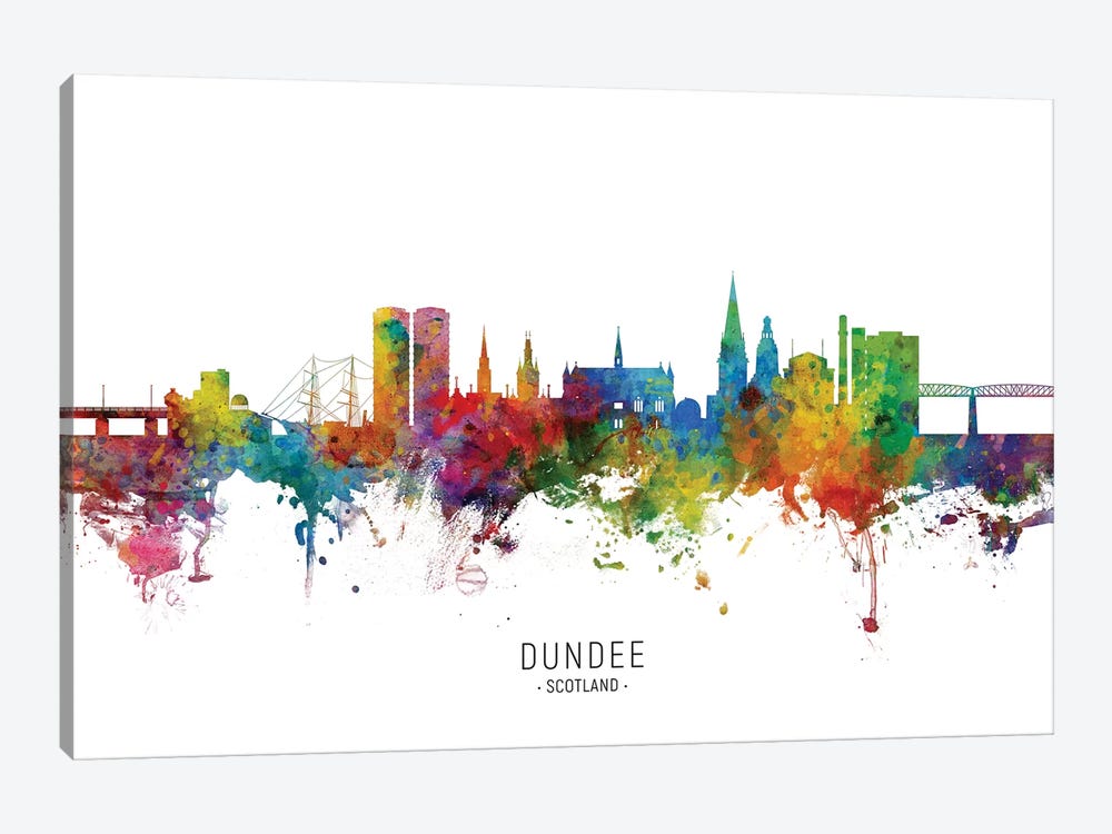 Dundee Scotland Skyline by Michael Tompsett 1-piece Canvas Wall Art