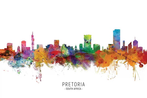 Africa: Pretoria South Africa Skyline by Michael Tompsett