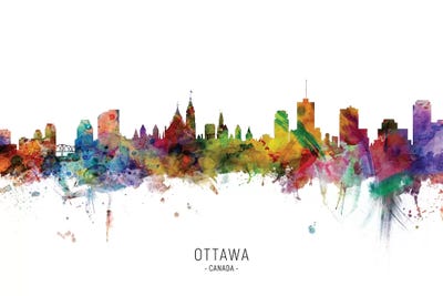 Ottawa Canada Skyline by Michael Tompsett art print