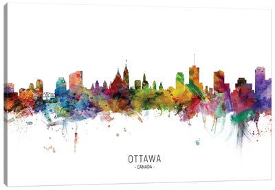 Ottawa Canada Skyline Canvas Art Print - Ontario Art