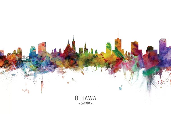 Ontario: Ottawa Canada Skyline by Michael Tompsett