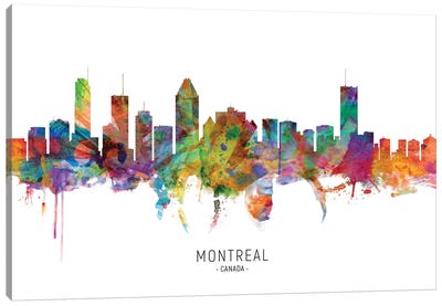 Montreal Canada Skyline Canvas Art Print - Canada Art