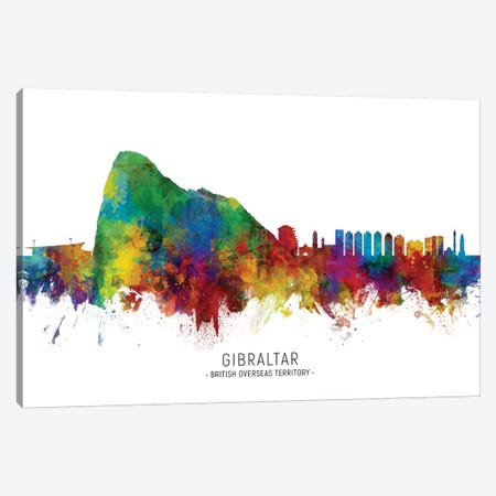 Gibraltar Skyline Canvas Print #MTO2132} by Michael Tompsett Canvas Art