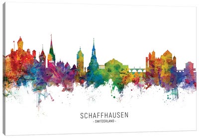 Schaffhausen Skyline Canvas Art Print