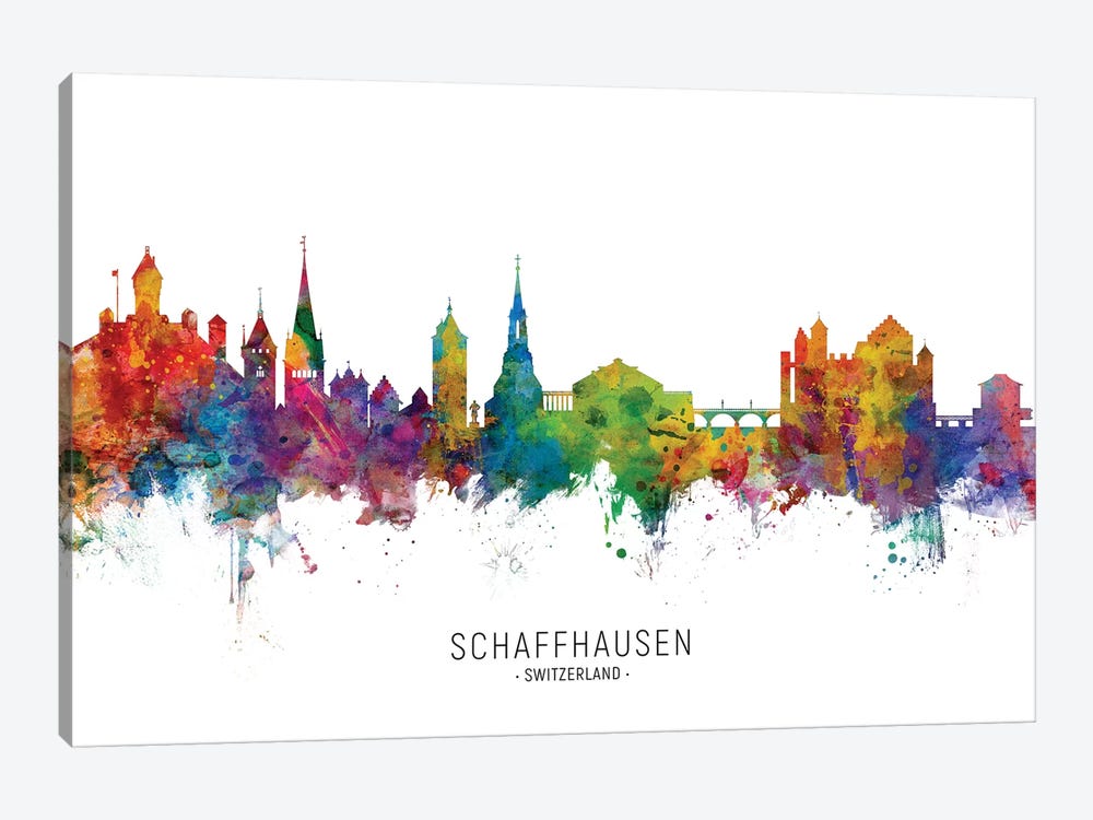 Schaffhausen Skyline by Michael Tompsett 1-piece Canvas Print