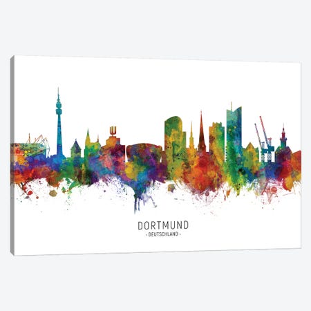 Dortmund Deutschland Skyline Canvas Print #MTO2135} by Michael Tompsett Art Print