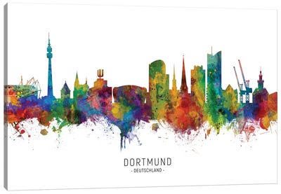 Dortmund Deutschland Skyline Canvas Art Print