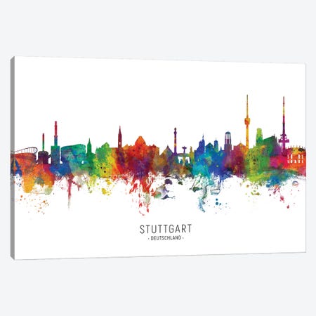 Stuttgart Deutschland Skyline Canvas Print #MTO2137} by Michael Tompsett Art Print