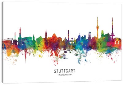 Stuttgart Deutschland Skyline Canvas Art Print