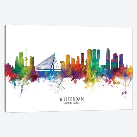 Rotterdam Netherlands Skyline Canvas Print #MTO2138} by Michael Tompsett Canvas Wall Art