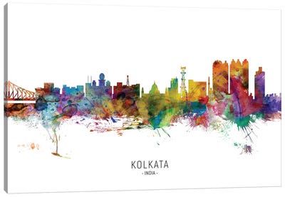 Kolkata India Skyline Canvas Art Print - India