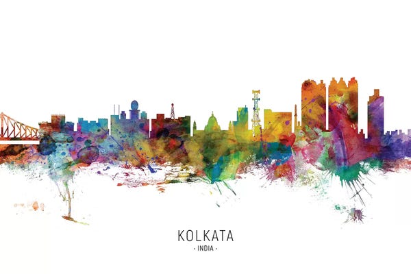 India: Kolkata India Skyline by Michael Tompsett