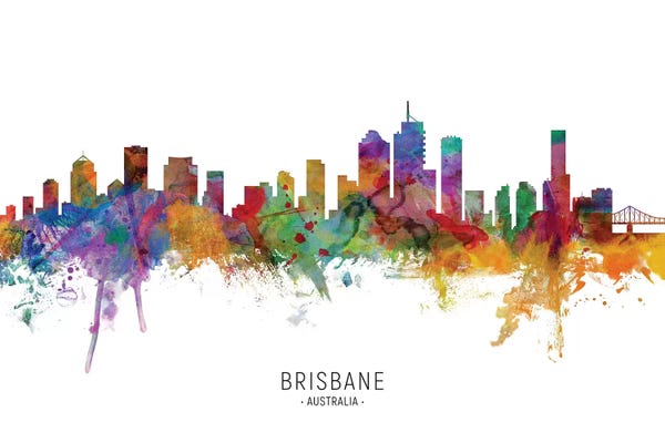 Queensland: Brisbane Australia Skyline by Michael Tompsett