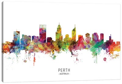 Perth Australia Skyline Canvas Art Print