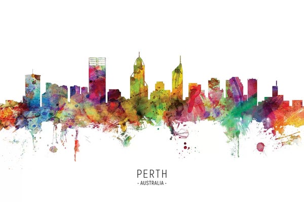 Western Australia: Perth Australia Skyline by Michael Tompsett