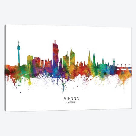 Vienna Austria Skyline Canvas Print #MTO2146} by Michael Tompsett Canvas Art