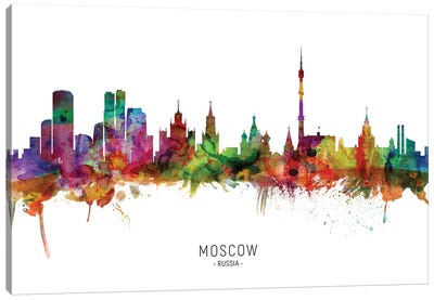 Moscow Russia Skyline Canvas Art Print - Russia Art