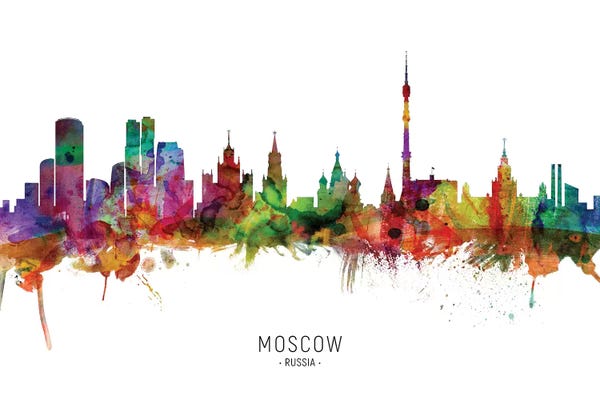 Russia: Moscow Russia Skyline by Michael Tompsett