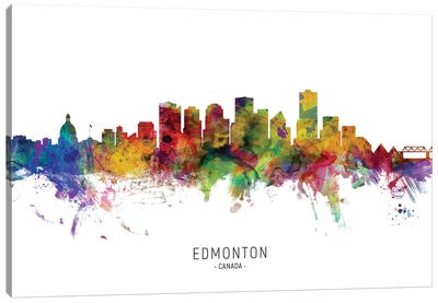 Edmonton Canada Skyline Canvas Art Print