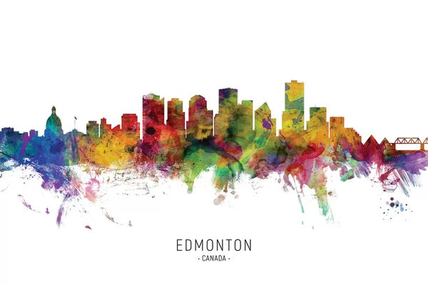 Alberta: Edmonton Canada Skyline by Michael Tompsett