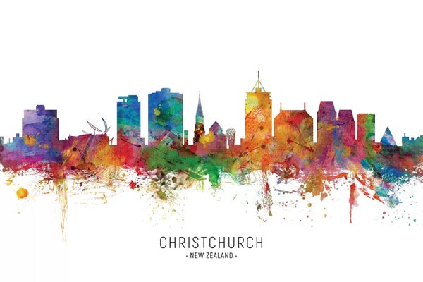 New Zealand: Christchurch New Zealand Skyline by Michael Tompsett