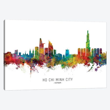 Ho Chi Minh City Vietnam Skyline Name Canvas Print #MTO2150} by Michael Tompsett Canvas Artwork