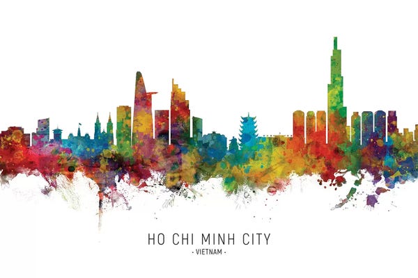 Vietnam: Ho Chi Minh City Vietnam Skyline Name by Michael Tompsett