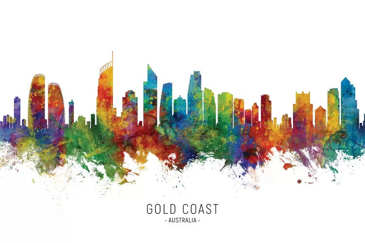 Gold Coast Australia Skyline by Michael Tompsett wall art