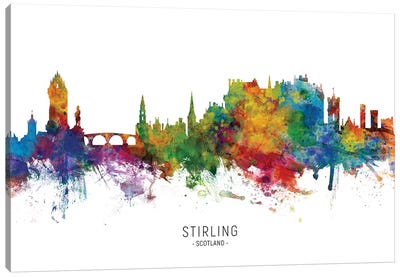 Stirling Scotland Skyline Canvas Art Print - Scotland Art
