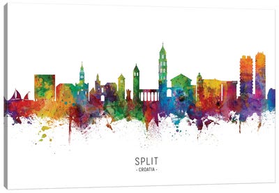 Split Croatia Skyline Canvas Art Print