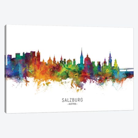 Salzburg Austria Skyline Canvas Print #MTO2160} by Michael Tompsett Canvas Print