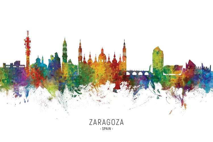 Zaragoza Spain Skyline