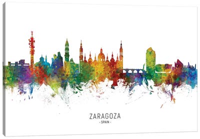 Zaragoza Spain Skyline Canvas Art Print - Spain Art